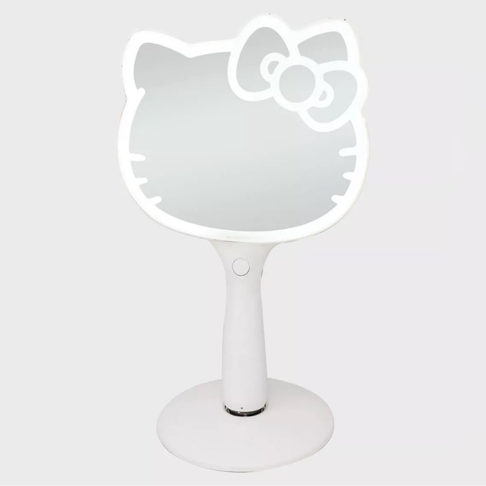 IMPRESSIONS HELLO KITTY LED HANDHELD MAKEUP MIRROR WITH STANDING BASE